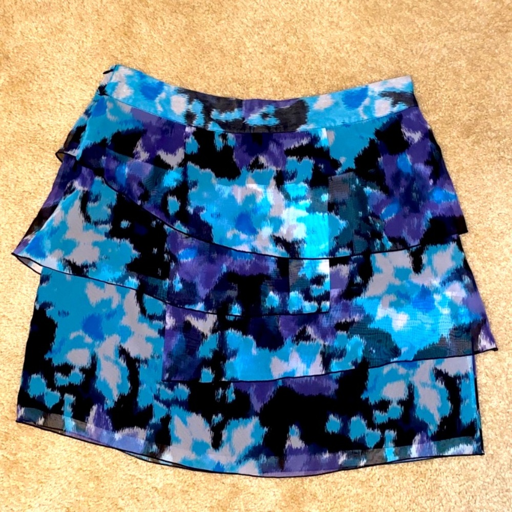 💜💙Cato Colorful & Fun Layered Skirt💙💜 - Picture 1 of 6